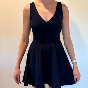 Bow Back Sleeveless Skater Dress Navy